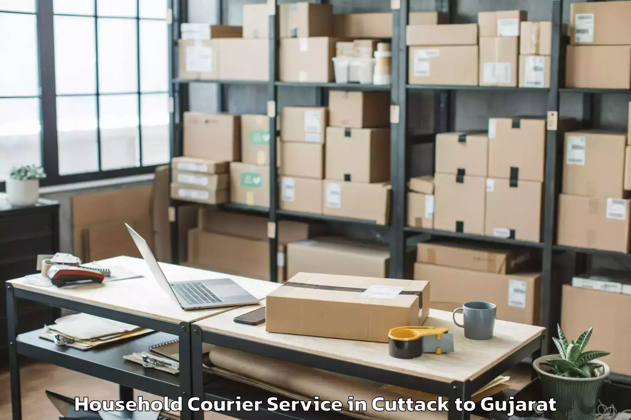 Professional Cuttack to Sankheda Household Courier